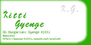 kitti gyenge business card
